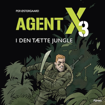 Agent X3 - I den tætte jungle – omslag til lydbogen af Per Østergaard