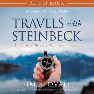 Travels with Steinbeck: A Journey of Discovery, Wisdom, and Legacy – omslag till ljudboken av Jim Stovall