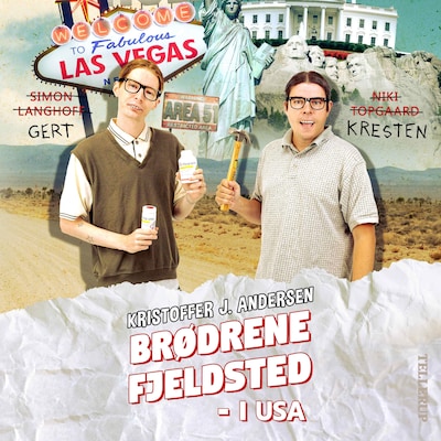 Brødrene Fjeldsted: Brødrene Fjeldsted i USA – omslag til lydbogen af Kristoffer J. Andersen