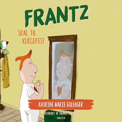Frantz-bøgerne (9) - Frantz skal til klassefest – omslag til lydbogen af Katrine Marie Guldager
