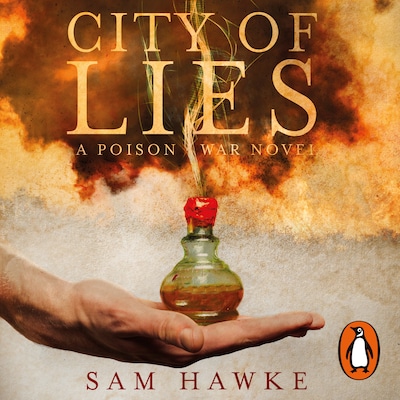 City of Lies – omslag til lydbogen af Sam Hawke