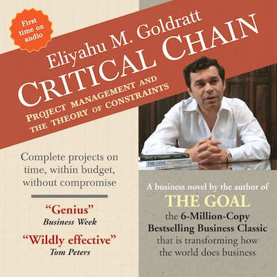 Critical Chain – omslag til lydbogen af Eliyahu M. Goldratt