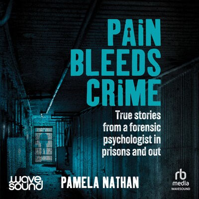 Pain Bleeds Crime – omslag til lydbogen af Pamela Nathan