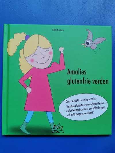 Amalies glutenfrie verden – omslag til lydbogen af Gitte Nielsen