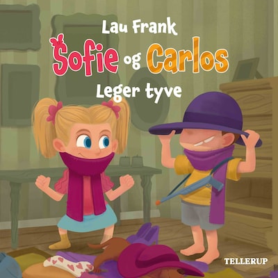 Sofie og Carlos #2: Sofie og Carlos leger tyve – omslag til lydbogen af Lau Frank