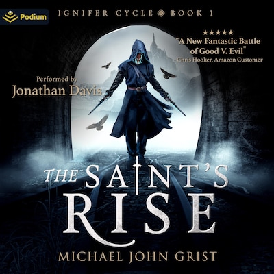 The Saint's Rise – omslag til lydbogen af Michael John Grist