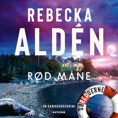 Rød måne – omslag til lydbogen af Rebecka Aldén