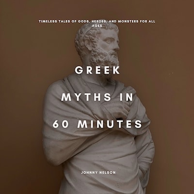Greek Myths in 60 Minutes – omslag til lydbogen af Johnny Nelson
