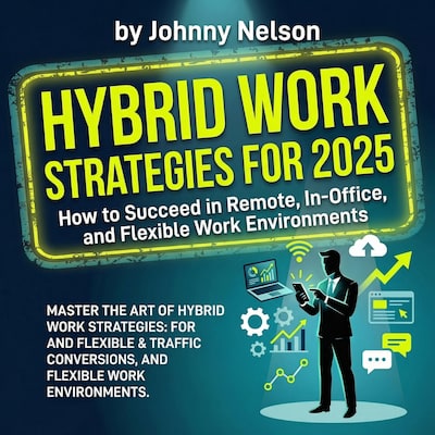 Hybrid Work Strategies for 2025 – omslag til lydbogen af Johnny Nelson
