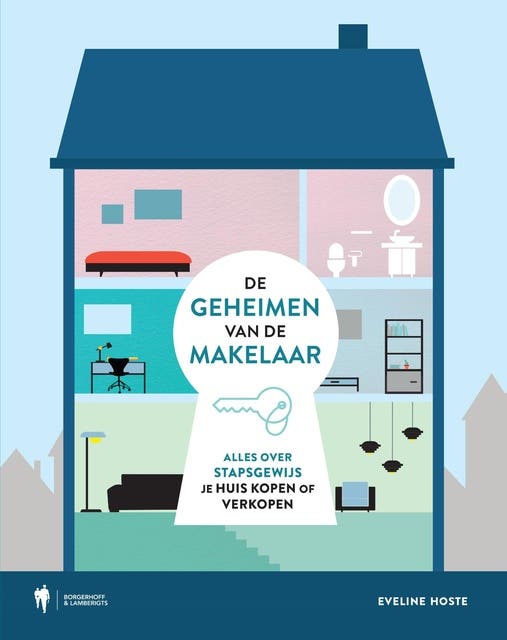 De geheimen van de makelaar: alles over stapsgewijs je huis kopen of verkopen – omslag van het luisterboek van Eveline Hoste