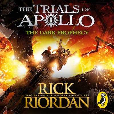 The Dark Prophecy (The Trials of Apollo Book 2) – omslag til lydbogen af Rick Riordan