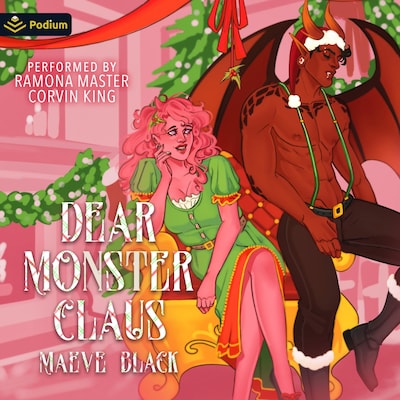 Dear Monster Claus – omslag til lydbogen af Maeve Black