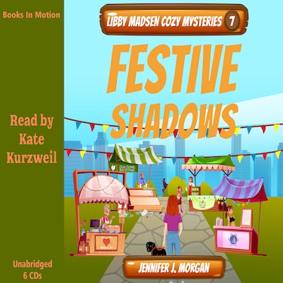 Festive Shadows – omslag til lydbogen af Jennifer J. Morgan