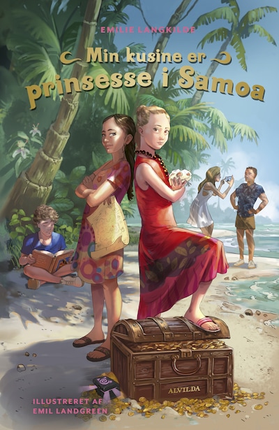 Min kusine er prinsesse i Samoa – omslag til lydbogen af Emilie Langkilde