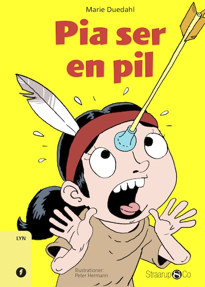 Pia ser en pil – omslag til lydbogen af Marie Duedahl