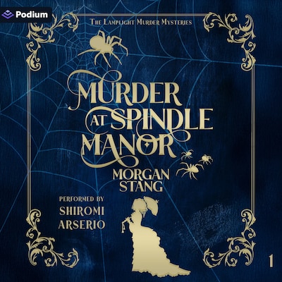 Murder at Spindle Manor – omslag til lydbogen af Morgan Stang