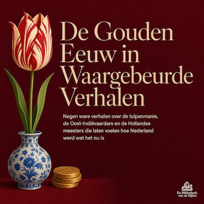 De Gouden Eeuw in Waargebeurde Verhalen – omslag van het luisterboek van De Bibliotheek van de Rijken