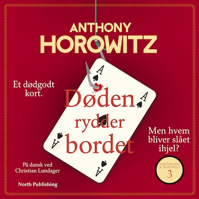 Døden rydder bordet – omslag til lydbogen af Anthony Horowitz