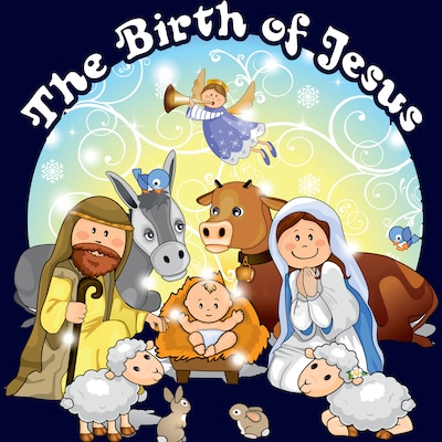 The Birth Of Jesus – omslag til lydbogen af Jay Loring