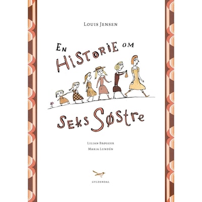 En historie om seks søstre – omslag til lydbogen af Louis Jensen