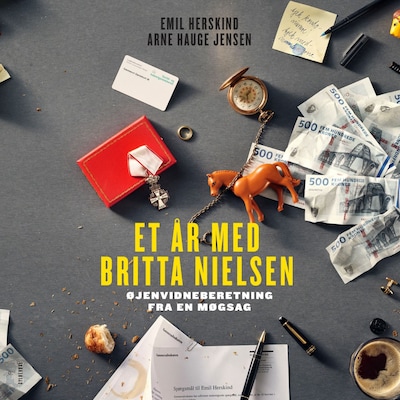 Et år med Britta Nielsen – omslag til lydbogen af Emil Herskind, Arne Hauge Jensen
