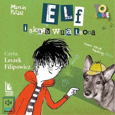 Elf i skarb wujka leona – okładka audiobooka, autor Marcin Pałasz