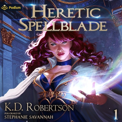 Heretic Spellblade – omslag til lydbogen af K.D. Robertson