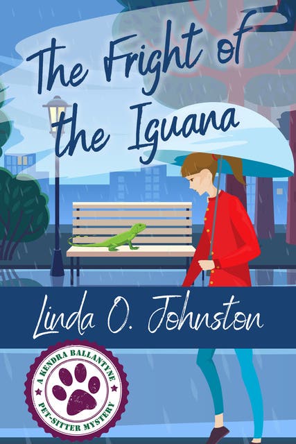 The Fright of the Iguana – omslag til lydbogen af Linda O Johnston