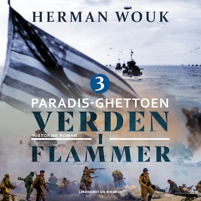 Verden i flammer 3 - Paradis-ghettoen – omslag til lydbogen af Herman Wouk