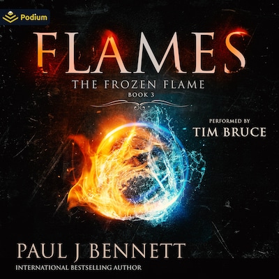 Flames – omslag til lydbogen af Paul J. Bennett