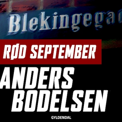 Rød september – omslag til lydbogen af Anders Bodelsen