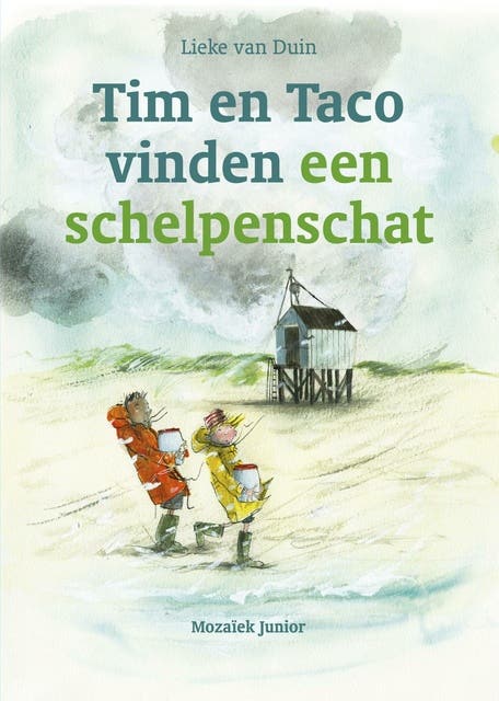 Tim en Taco vinden een schelpenschat – omslag van het luisterboek van Lieke van Duin