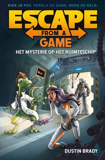 Het mysterie op het ruimteschip – omslag van het luisterboek van Dustin Brady