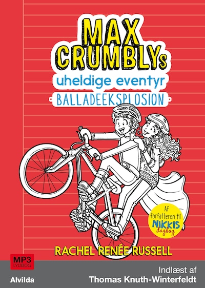 Max Crumblys uheldige eventyr 3: Balladeeksplosion – omslag til lydbogen af Rachel Renée Russell