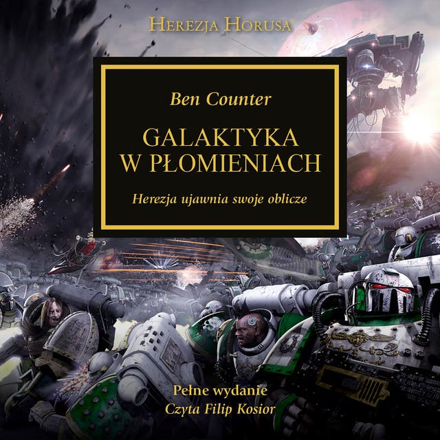 Galaktyka w płomieniach – okładka audiobooka, autor Ben Counter