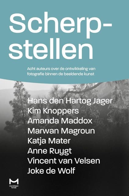 Scherpstellen: Acht auteurs over de ontwikkeling van fotografie binnen de beeldende kunst – omslag van het luisterboek van Amanda Maddox,Hans den Hartog Jager,Kim Knoppers,Marwan Magroun