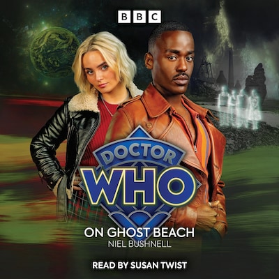 Doctor Who: On Ghost Beach – omslag til lydbogen af Niel Bushnell