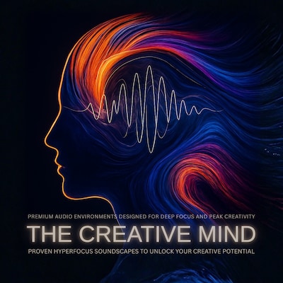 The Creative Mind: Proven Hyperfocus Soundscapes to Unlock Your Creative Potential – omslag til lydbogen af Hyperfocus Lab, Claus von Benz