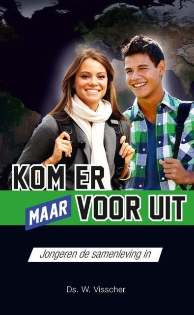 Kom er maar voor uit! – omslag van het luisterboek van W. Visscher