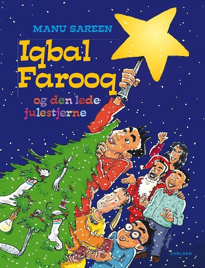 Iqbal Farooq og den lede julestjerne – omslag til lydbogen af Manu Sareen