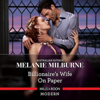 Billionaire's Wife On Paper – omslag til lydbogen af Melanie Milburne
