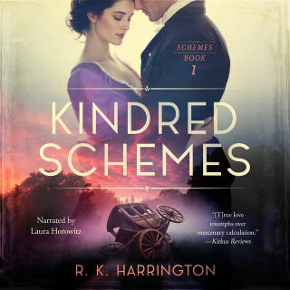 Kindred Schemes – omslag till ljudboken av R. K. Harrington