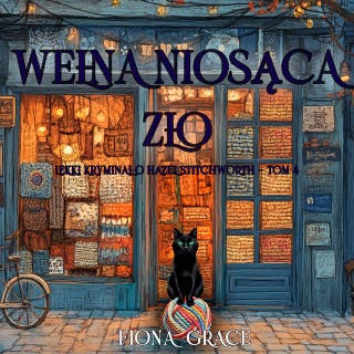 Wełna niosąca zło (Lekki kryminał o Hazel Stitchworth — Tom 4) – okładka audiobooka, autor Fiona Grace