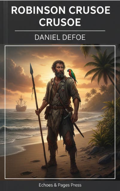 Robinson Crusoe: A Foundational Adventure Classic of Survival and Self-Reliance – omslag til lydbogen af Daniel Defoe