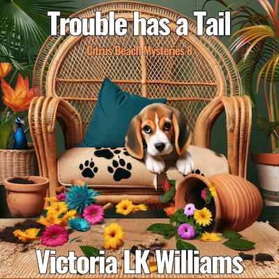 Trouble Has A Tail – omslag til lydbogen af Victoria LK Williams