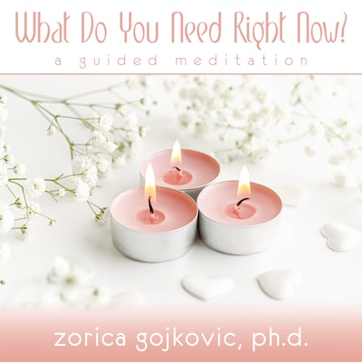 What Do You Need Right Now? – omslag til lydbogen af Zorica Gojkovic Ph.D.