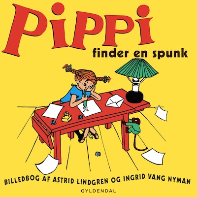 Pippi finder en spunk – omslag til lydbogen af Astrid Lindgren