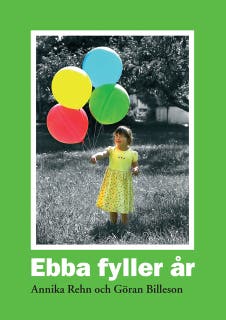 Ebba fyller år – omslag till ljudboken av Annika Rehn