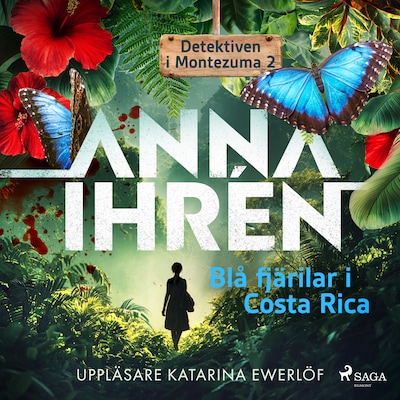 Blå fjärilar i Costa Rica – omslag till ljudboken av Anna Ihrén