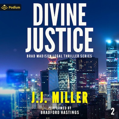 Divine Justice – omslag til lydbogen af J.J. Miller